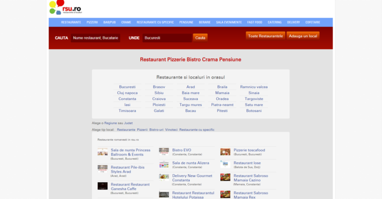 Optimizare aplicatie pentru recenzii restaurante