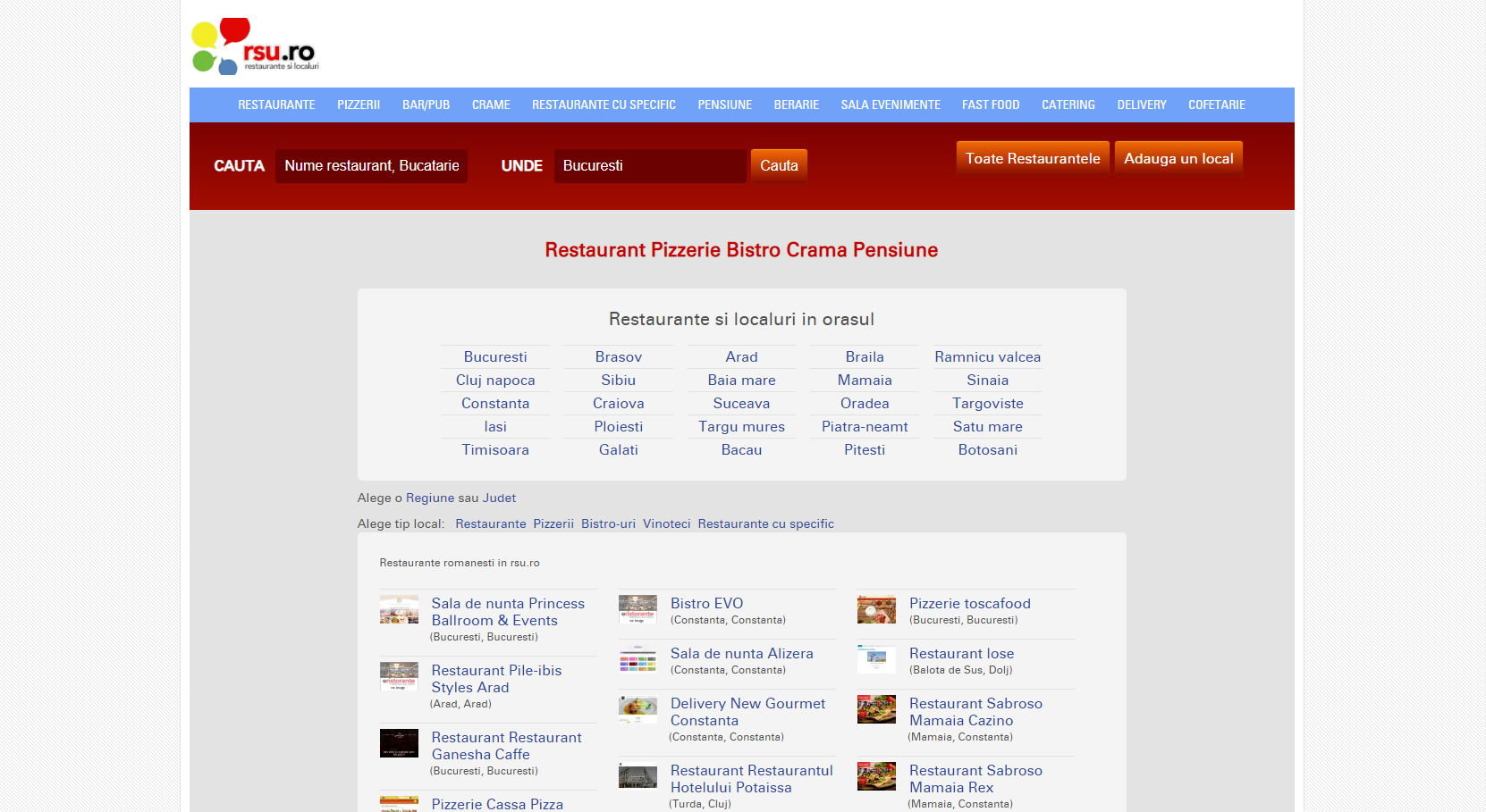 Optimizare aplicatie web recenzii restaurante